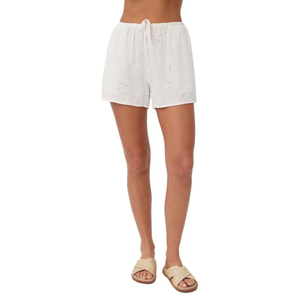 Bella Dahl Womens  Linen-Blend Beach Short, White